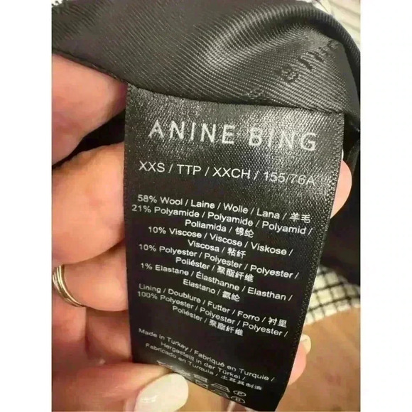 New NWT Anine Bing Kaia Blazer Double Breasted Sz 00 Retails $450 - Picture 7 of 8